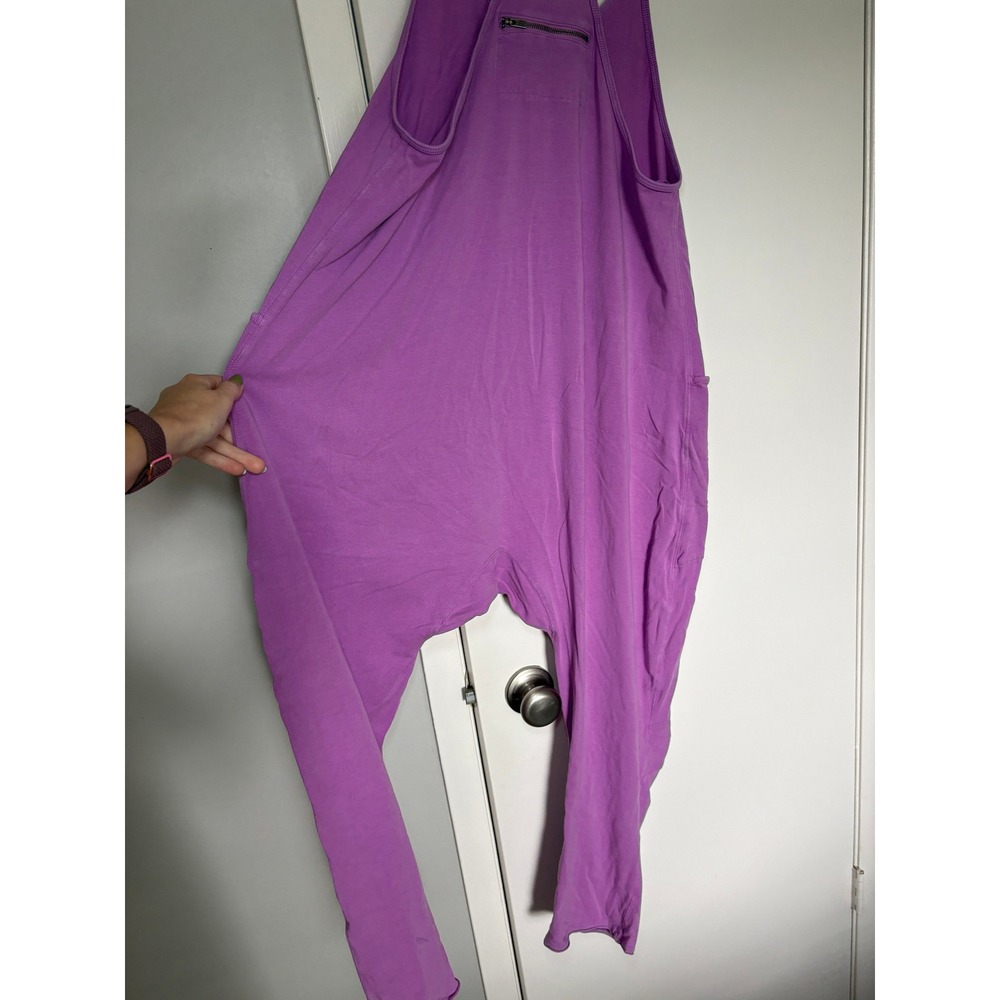 NEW Free People FP Movement Hot Shot Harem Jumpsuit XS Purple Slouchy Romper - Picture 8 of 8
